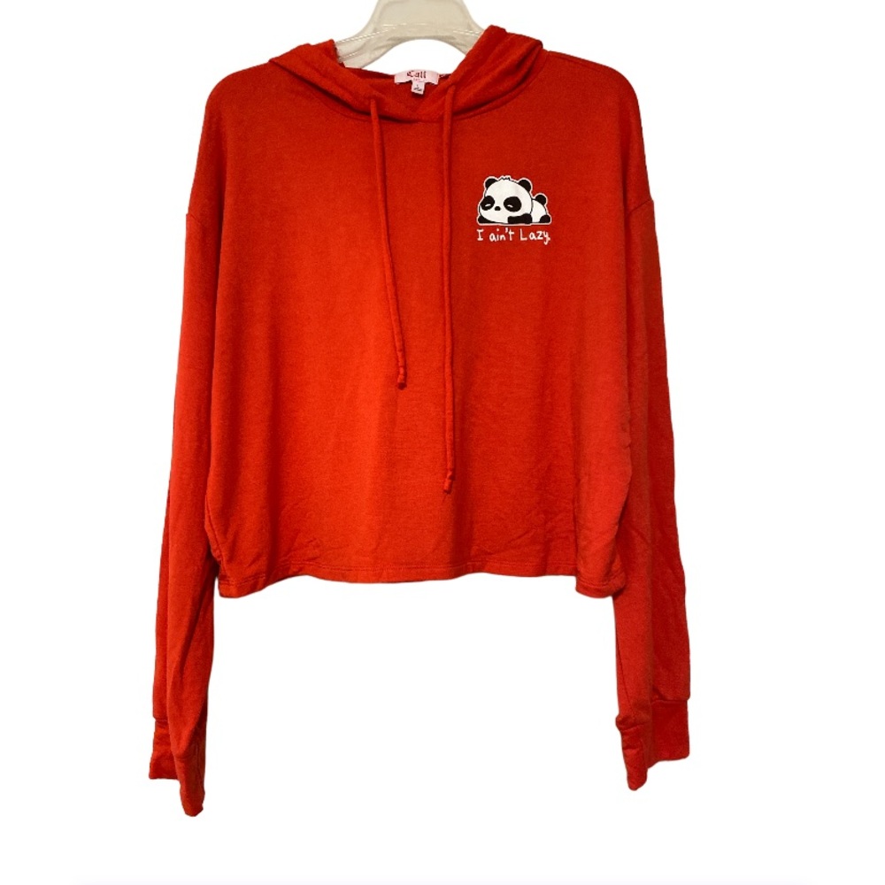 Cali Baby Graphic Cute Panda 🐼 I Ain’t Lazy Super Soft Hoodie - Size L